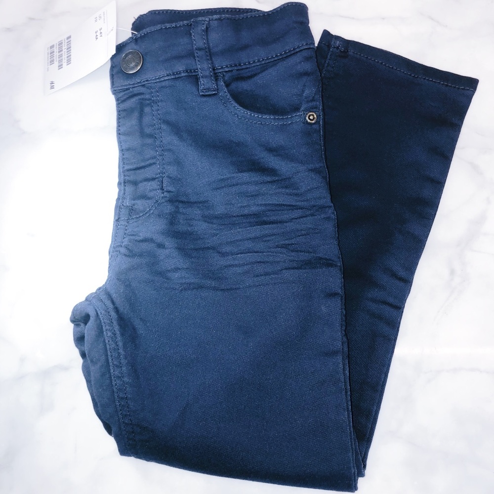 H&M Dark Blue Soft Twill Pants Size 3-4Y